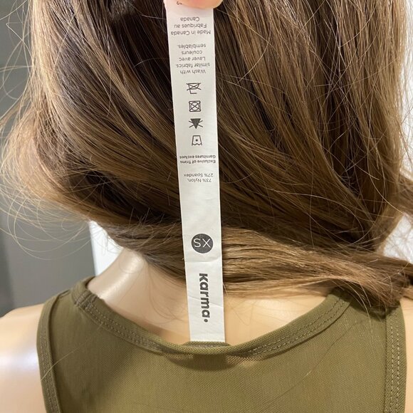 Karma Womens Olive mesh Sleeveless Racerback Top XS - Picture 11 of 16